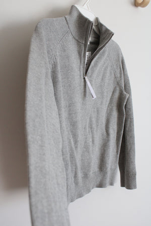 NEW J.Crew CrewCuts Gray Knit 1/4 Zip Pullover Sweater | 8/9