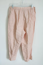 Ruby Rd. Light Pink Linen Blend Capri | 12