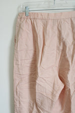 Ruby Rd. Light Pink Linen Blend Capri | 12