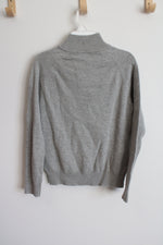 NEW J.Crew CrewCuts Gray Knit 1/4 Zip Pullover Sweater | 8/9