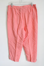Ruby Rd. Pink Linen Blend Capri | 10