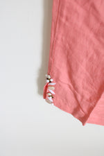 Ruby Rd. Pink Linen Blend Capri | 10