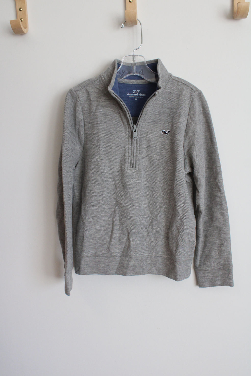 Vineyard Vines Gray 1/4 Zip Pullover Sweatshirt | 6