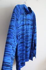 Old Navy Active Go-Dry Blue & Black 1/4 Zip Athletic Sweatshirt | XL