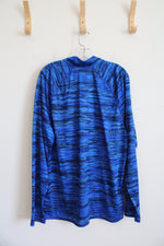 Old Navy Active Go-Dry Blue & Black 1/4 Zip Athletic Sweatshirt | XL