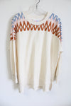 LuLaRoe Cream Shoulder Design Sweatshirt | XL