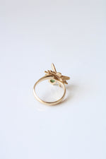 14K Yellow Gold Jade Bee Ring | Size 6