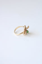 14K Yellow Gold Jade Bee Ring | Size 6