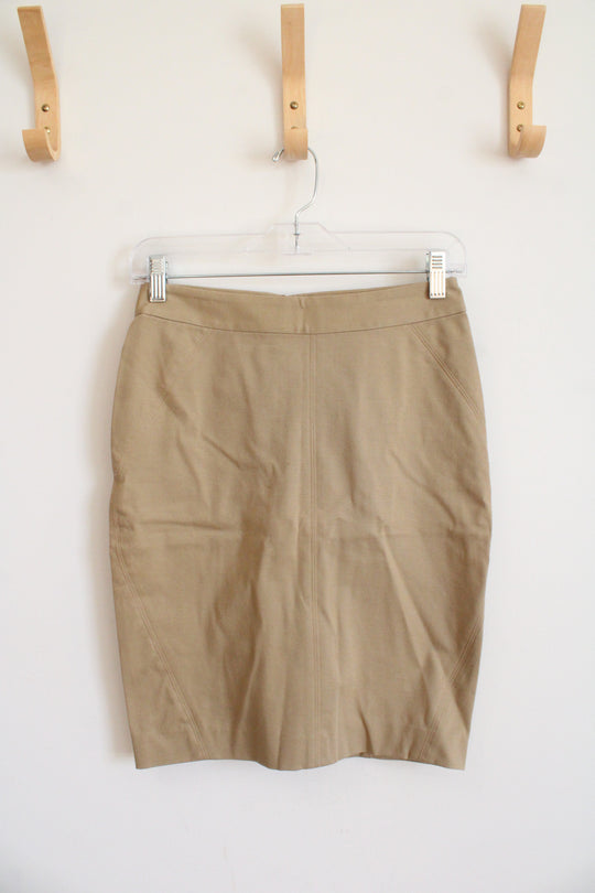 NEW Ann Taylor Tan Pencil Skirt | 0P