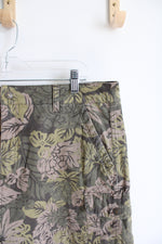 Kikit Jeans Green & Tan Tropical Patterned Skort | 14