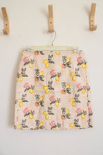 NEW LOFT Lemon Print Skirt | 00 Petite