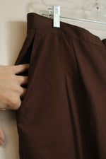 NEW Alfred Dunner Brown Straight Leg Pants with Elastic Waistband | 16