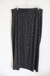APT.9 Gray Heathered Maxi Skirt | XL