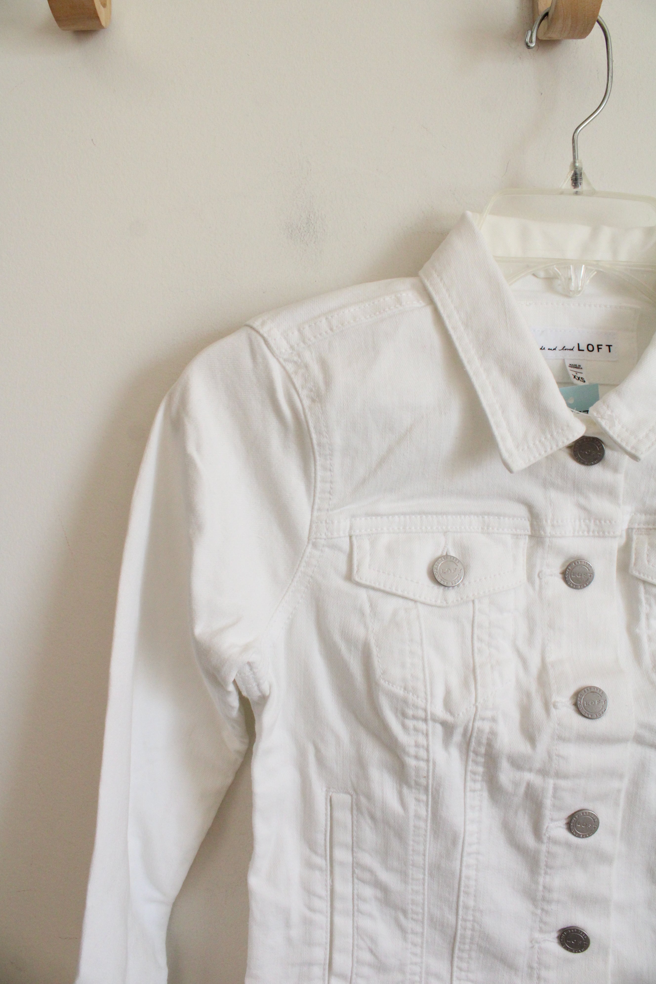 NEW LOFT White Denim Jacket