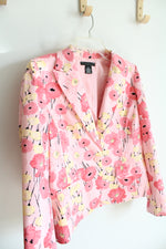 Apostrophe Pink & Yellow Floral Blazer | 8