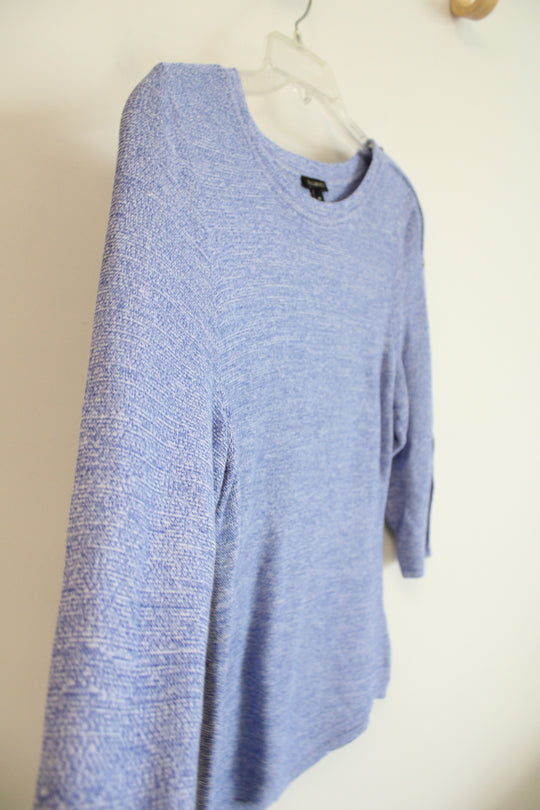 Talbots Blue Heathered Top | M