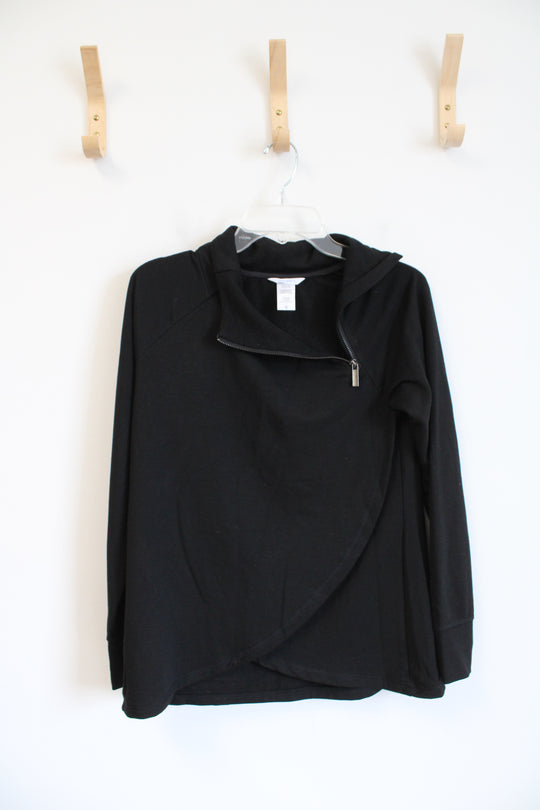 Jockey Black Zipper Neck Fleece Lined Sweatshirt | S