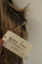 NEW Grace and Lace Brown Faux Fur Vest | M