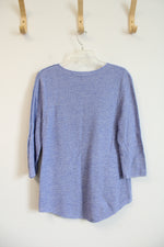 Talbots Blue Heathered Top | M
