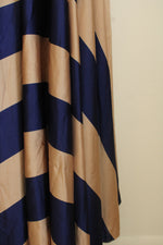 Choies Tan and Navy Striped Maxi Dress | M