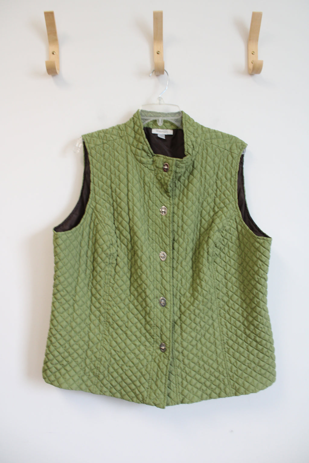 Dressbarn Green Quilted Vest | 18/20