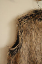 NEW Grace and Lace Brown Faux Fur Vest | M