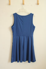 Kardashian Kollection Blue Fit & Flare Dress with Pockets | XL