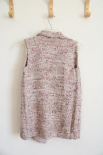 NEW LOFT Mauve Speckled Metallic Vest | XXS Petite