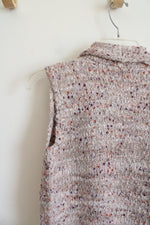 NEW LOFT Mauve Speckled Metallic Vest | XXS Petite
