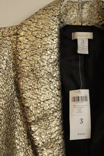 NEW Chicos Textured Gold Bolero Jacket | XL