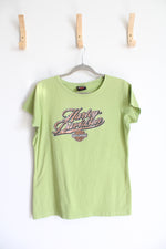 Harley-Davidson Jamaica Green Bedazzled Shirt | L