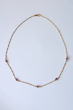 14K Yellow Gold Amethyst Necklace