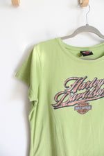 Harley-Davidson Jamaica Green Bedazzled Shirt | L