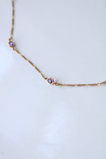 14K Yellow Gold Amethyst Necklace