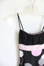 Trixxi Black Pink & White Dotted Dress | S