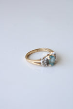 14K Yellow Gold Blue Topaz Ring | Size 6