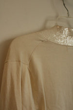 NEW Calvin Klein Off-white Sweater Shrug with Sequin Collar | L
