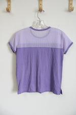 Under Armour HeatGear Loose Fit Purple Mesh Shirt | Youth M (10/12)