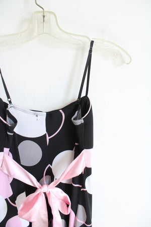 Trixxi Black Pink & White Dotted Dress | S