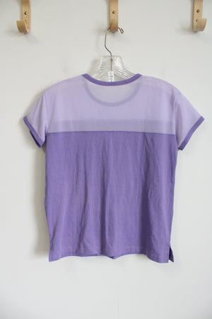 Under Armour HeatGear Loose Fit Purple Mesh Shirt | Youth M (10/12)