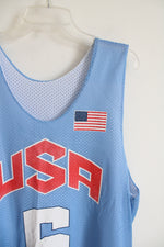 Red White & Blue USA #6 James Basketball Jersey | XL