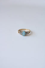 14K Yellow Gold Blue Topaz Ring | Size 6