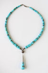 Turquoise Beaded Pendant Necklace