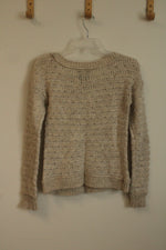 American Eagle Off White Wool Blend Knit Sweater | S