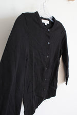 NEW LOFT Black Button Down Cotton Cardigan | XXS Petite