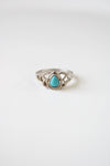 Turquoise Teardrop Sterling Silver Ring | Size 10