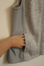 Bass Gray Zip-up Vest with Fleece Collar Lining | M