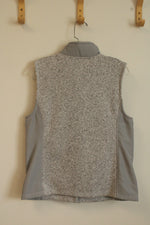 Bass Gray Zip-up Vest with Fleece Collar Lining | M