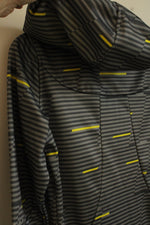 Mondetta Gray with Neon Yellow Zip up Hooded Sweatshirt | M