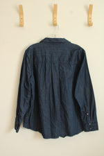 Banana Republic Dark Wash Denim Button up Shirt | XL